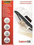 Fellowes Meleglamináló fólia, 125 mikron, 65x95 mm, fényes, 100 db, FELLOWES