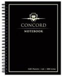 Concord Spirálfüzet, A4, vonalas, 70 lap, CONCORD, fekete