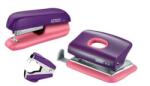 Rapid Tűzőgép, lyukasztó és kapocskiszedő szett, 10 lap, RAPID F5 Mini, lila/barack - officeland
