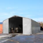 TOOLPORT Ponyva csarnok, 8x24m, PVC ponyva, szürke, statikai megerősítés nélkül Ponyva raktár - (49532)
