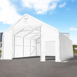 TOOLPORT Ponyva csarnok, 8x20m, PRIMEtex-ponyva, fehér, statikai megerősítéssel (föld alap) Ponyva raktár - (48685)
