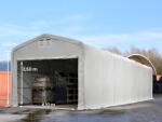 TOOLPORT Ponyva csarnok, 5x24m, PVC ponyva, szürke, statikai megerősítéssel (beton alap) Ponyva raktár - (38183)