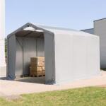 TOOLPORT Ponyva csarnok, 4x6m, PVC ponyva, szürke, statikai megerősítéssel (beton alap) Ponyva raktár - (94081)