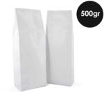  Pungă Pentru Cafea Side Gusset 500gr Cu Supapă Albă 500 Buc
