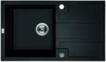 Laveo BARBADOS matt fekete 1, 5 medencés mosogató álló csappal (SRB_731BL)