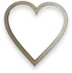  Natúr fa szív keret, makraméhoz 20 cm