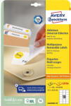 AVERY visszaszedhető etikett 63, 5x46, 6mm (18db/ív) - L6025REV-25