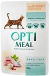 Optimeal Pouch Adult Cat With Rabbit In White Sauce пауч за котки със заешко в бял сос 85gr