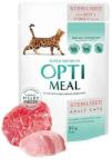 Optimeal Pouch Adult Cat Sterilized With Beef And Turkey Fillet In Jelly пауч за котки с телешко и пуешко в сос 85gr