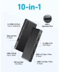 Anker 364 USB-C Hub (10-in-1, Dual 4K HDMI) Black (A83A2G11)