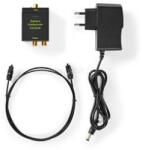NEDIS ACON2510BK digitális audió konverter, 1 irányú Csatl. bemen. : 1x digitális RCA / 1x TosLink Csatl. kim. : 1x (2x RCA (ACON2510BK) (ACON2510BK)