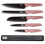 Berlinger Haus BH/2700, Pink, 6 részes, Késkészlet, Mágneses akasztóval (BH/2700)