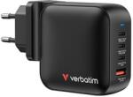 Verbatim GaN 32231, utazási hálózati töltő, USB 3.0, USB C, szürke, 100 W, cserélhető villák C, G, A (32231)