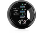 Delock 3 portos asztalba építhető USB 3.0 Hub + HD audio (61990)
