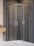 Radaway Idea Brushed Nickel KDD szögletes szálcsiszolt króm zuhanykabin 120B+90J (387064-91-01L+387060-91-01R)