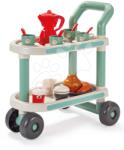 Ecoiffier Cărucior de servit Breakfast 100% Chef Écoiffier cu set de ceai croissant și prăjitură 22 de piese de la 18 luni (ECO1611) Bucatarie copii