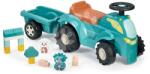 Ecoiffier Babytaxiu tractor cu remorcă BB Abrick Écoiffier cu spațiu de depozitare sub scaun roți pivotante și 17 accesorii de la 12 luni (ECO7952)