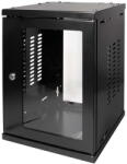 LogiLink Hálózati szekrény / fali állvány 10" , 8U, összeszerelve, fekete (W09Z33B)