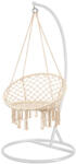  Cardenas függőfotel állvánnyal bézs-fehér (WST-01-Beige_SW-007-STWH) - aquamixwebaruhaz