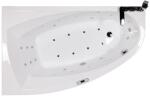 Wellis Matana E-Max aszimmetrikus hidromasszázs fürdőkád 160x100 cm csapteleppel - Balos kivitel (WK00161-1)