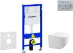 Geberit Duofix - Falsík alatti szerelési rendszer, Gaia WC és softclose ülőke, Delta01 gomb, matt króm SANI11CA1131 (SANI11CA1131)
