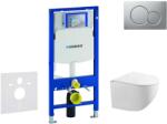 Geberit Duofix - Falsík alatti szerelési rendszer, Gaia WC és softclose ülőke, Sigma01 gomb, matt króm lakkozott SANI11CA1129 (SANI11CA1129)