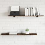 vidaXL 4 db füstös tölgy színű szerelt fa fali polc 100 x 20 x 1, 5 cm (838291)