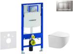 Geberit Duofix - Falsík alatti szerelési rendszer, Gaia WC és softclose ülőke, Sigma30 nyomógomb, matt króm/króm SANI11CA1128 (SANI11CA1128)