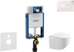 Geberit Kombifix - Falsík alatti szerelési rendszer, Gaia WC és softclose ülőke, gombos Sigma01, alpesi fehér SANI15CA3113 (SANI15CA3113)