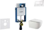 Geberit Kombifix - Falsík alatti szerelési rendszer, Gaia WC és softclose ülőkével, Sigma30 gomb, fehér/króm SANI15CA3118 (SANI15CA3118)