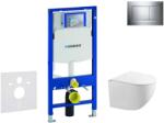 Geberit Duofix - Falsík alatti szerelési rendszer, Gaia WC és softclose ülőke, Sigma30 nyomógomb, króm/króm matt SANI11CA1127 (SANI11CA1127)