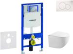 Geberit Duofix - Falsík alatti szerelési rendszer, Gaia WC és softclose ülőke, gombos Sigma01, alpesi fehér SANI11CA3117 (SANI11CA3117)