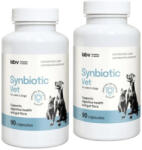 Lab-v LAB-V Synbiotic Vet - Gyomor-bélrendszeri egészségtámogatás és bélflóra kutyák és macskák számára 2x90 kapszula