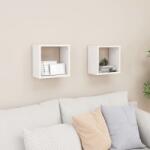 vidaXL 2 db fehér fali kockapolc 26 x 15 x 26 cm (807025)