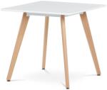 Autronic Masă de sufragerie pătrată 80 x 80 cm, alb Masa de cafea