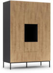 Eltap Lanzzi 135 ruhásszekrény fekete matt, artisan oak gardrób, fekete - smartbutor