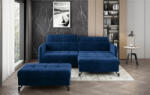 ELTAP Sarok lorelle + pouf lounge ülőgarnitúra szett, sötétkék - smartbutor - 564 200 Ft