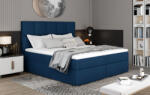 Eltap Fényes 145x210 boxspring ágy sötétkék - smartbutor