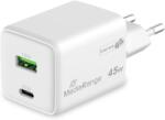 MediaRange Hálózati Töltő Usb-c/usb-a Pd 3.0 Qc 3.0 45w Fehér (mrma113-2)