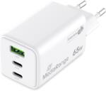 MediaRange HÁLÓZATI TÖLTŐ 2xUSB-C/1xUSB-A PD 3.0 QC 3.0 65W FEHÉR (MRMA116-2)
