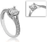 ÉkszerM Fehérarany Gyűrű (méret: 54) AU 93123