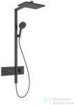 Hansgrohe RAINDANCE ALIVE Q Puro Showerpipe 210/340 Ecosmart 1 jet termosztátos zuhanyrendszer, szálcsiszolt fekete króm 24581340 (24581340)