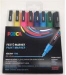 uni Dekormarker készlet, 0, 9-1, 3 mm, UNI "Posca PC-3M", 8 különböző szín (TUPC3M8DB) - tintasziget