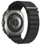 Samsung Galaxy Watch Ultra (47mm) SM-L705, textíl pótszíj, állítható, fekete