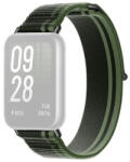  Xiaomi Mi Smart Band 8 Pro / Redmi Watch 4, textíl pótszíj, nylon, állítható, csíkos, Xiaomi Braided Quick Release, sötétzöld/zöld, gyári