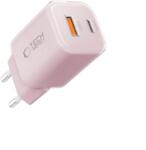 Tech-Protect NCM33W hálózati töltő USB / USB-C 33W PD QC, világos rózsaszín