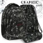 DERFORM BackUp ergonomikus iskolatáska, hátizsák SZETT - Graphic (PLB5A39/SZETT)