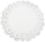  Fehér tortacsipke kerek 20, 5 cm 20db/csomag