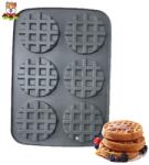  6 adagos szilkon sütőforma-waffel és gofri
