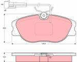 TRW Set placute frana TRW GDB1058 (GDB1058)